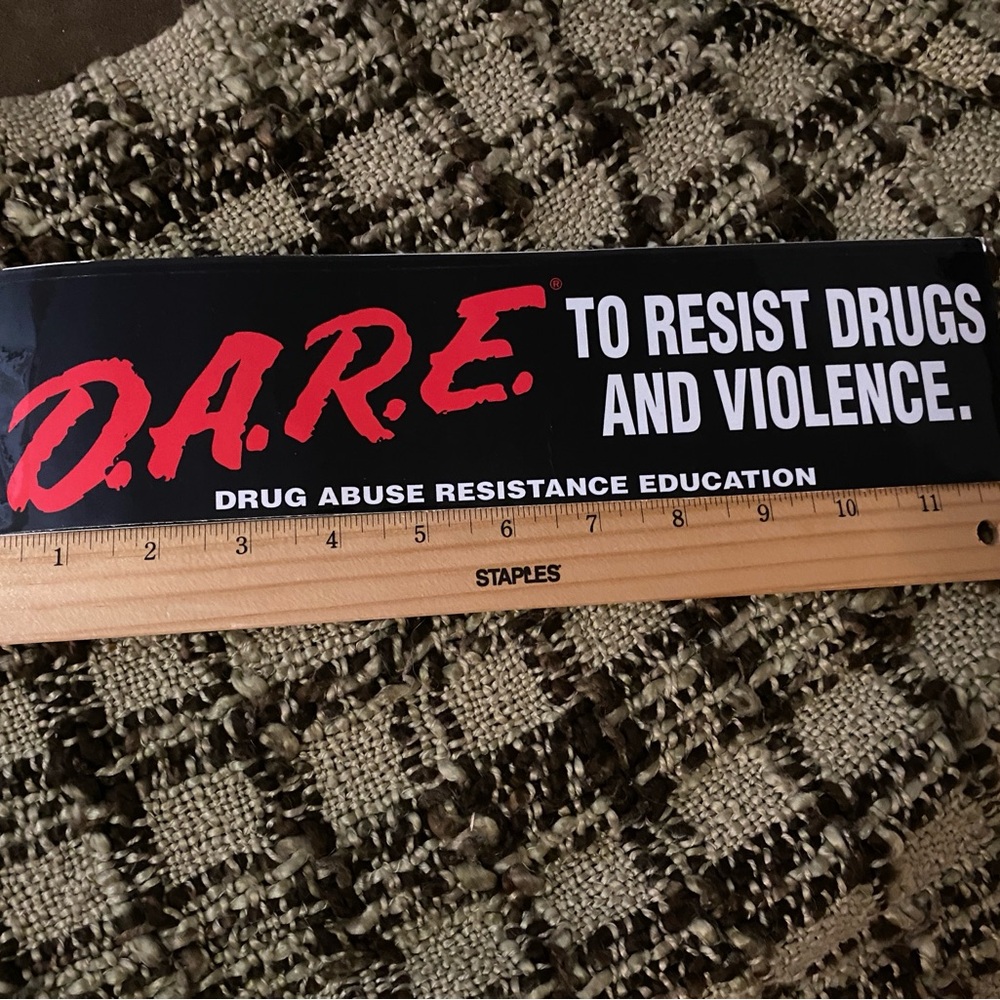 Sticker D.A.R.E. Black and Red Sticker - Picture 2 of 2